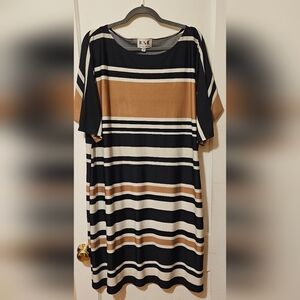 Striped Black and Brown Dress